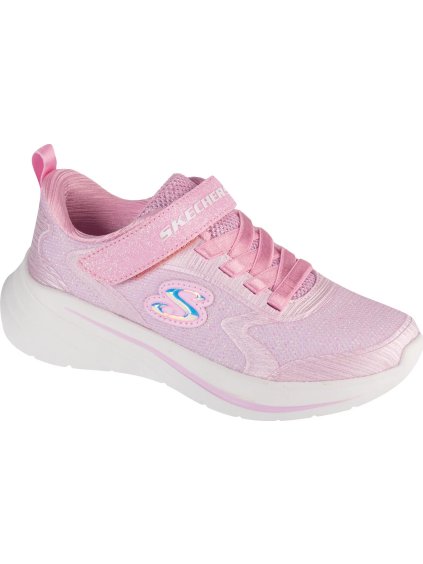 Skechers Wave 92 csillogó rózsaszín tornacipő lányoknak