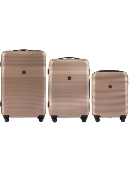 Champagne három darabos bőröndkészlet FINCH