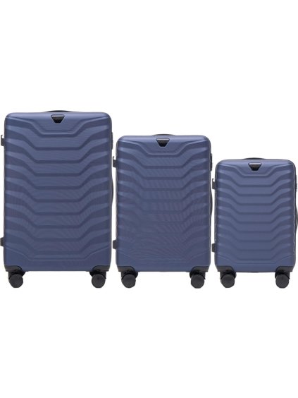 Sötétkék 3 bőröndből álló készlet PEAFOWL