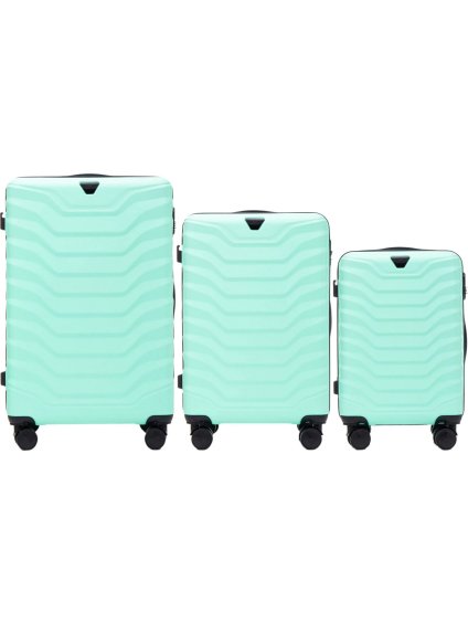 Menta színű 3 részes bőröndkészlet PEAFOWL