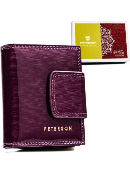 Peterson Sötétlila kis lakkbőr pénztárca Y625