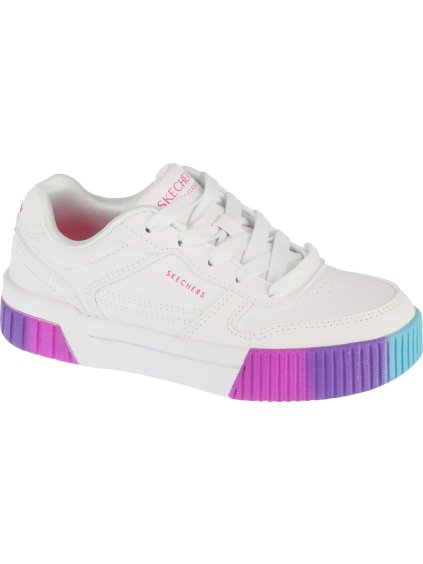 Fehér, stílusos cipő színes részletekkel Skechers Jade