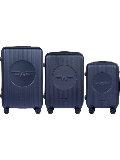 Sötétkék utazóbőrönd szett SWALLOW