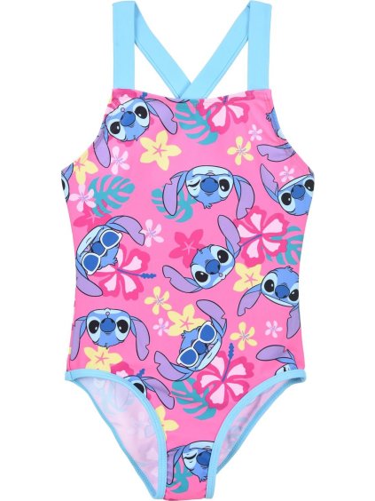 Rózsaszín és kék lány egyrészes fürdőruha Disney, Stitch