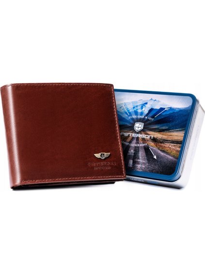 Peterson barna bőr férfi pénztárca W078