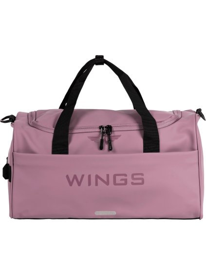 Rózsaszín műbőr utazótáska WINGS STORK