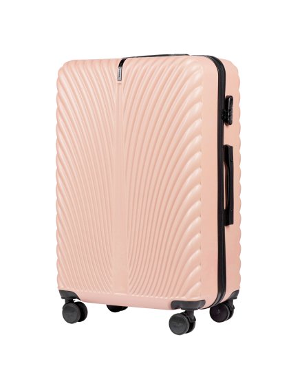 Púder színű, nagyméretű utazóbőrönd WINGS SWAN