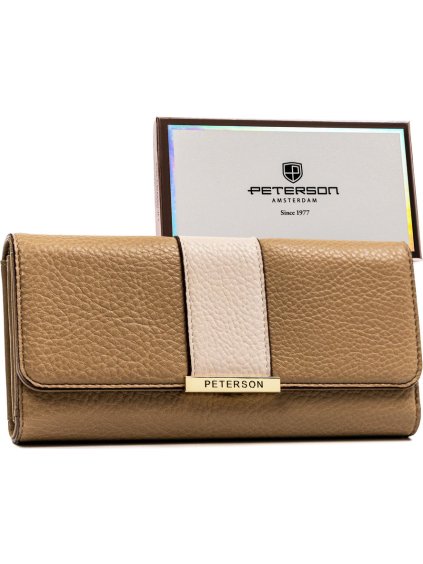 Peterson bézs nagy pénztárca Y515