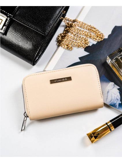 4U Cavaldi krémszínű műbőr pénztárca M767