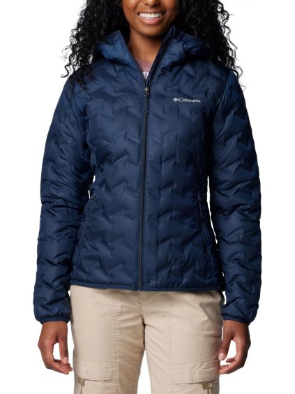 Sötétkék női sportdzseki Columbia Delta Ridge II Down Hooded Jacket
