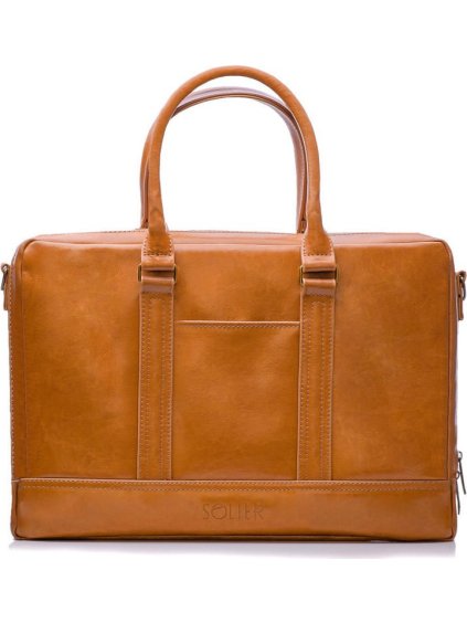 Férfi bőr táska barna SL02 CAMEL