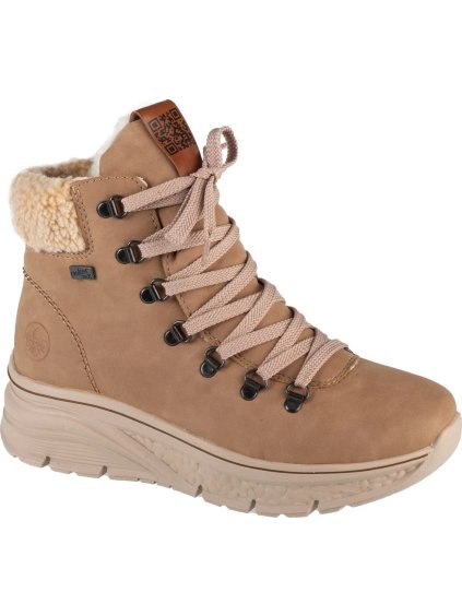 Bézs színű női téli bokacsizma Rieker Booties