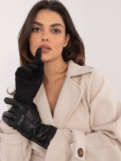 Fekete elegáns női kesztyű