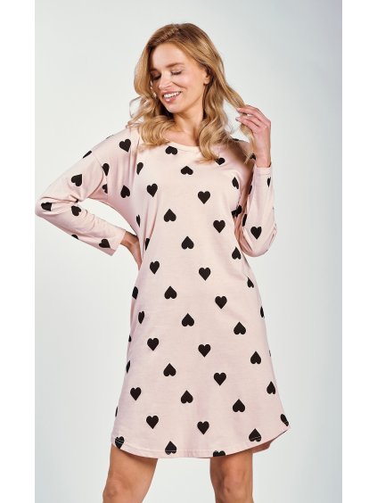 Púder színű hálóing szívekkel Taro Hannah