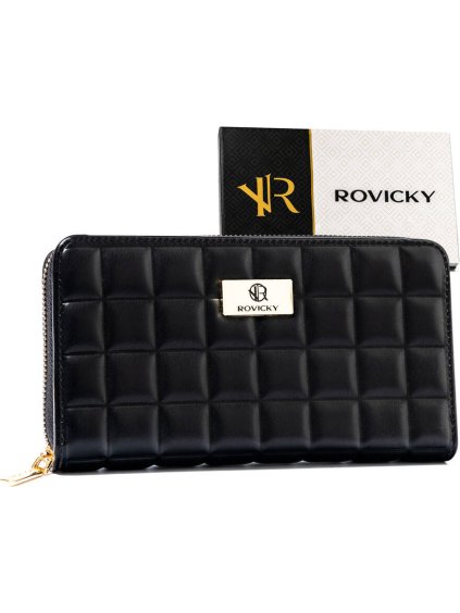 Fekete nagyméretű női pénztárca Rovicky V292