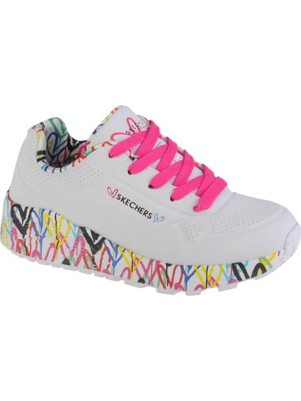 Fehér lány tornacipő Skechers Uno Lite