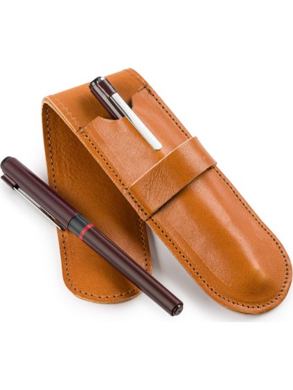 Elegáns barna bőr tok írószerhez