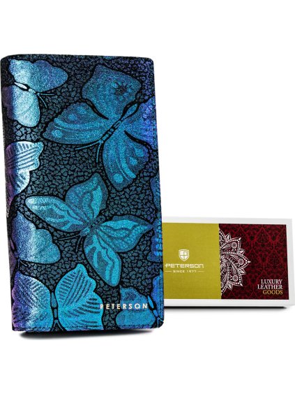 Peterson kék holografikus mágneses pénztárca Y493