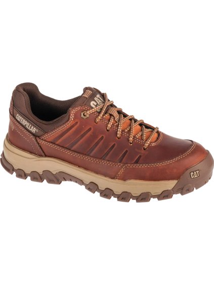 Barna férfi bőr tornacipő Caterpillar Threshold Rebound Low