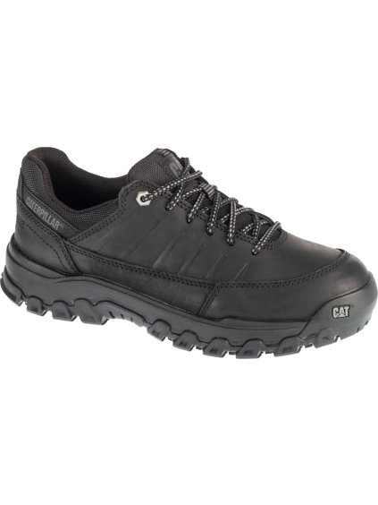 Caterpillar Threshold Rebound alacsony fekete férfi bőr tornacipő