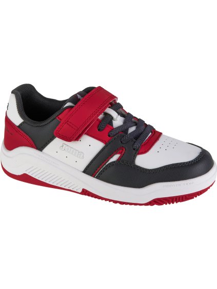 Joma Platea Low Jr fehér-fekete-piros fiú tornacipő 2406
