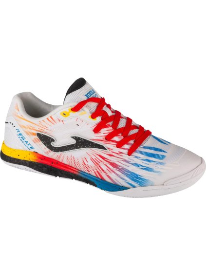 Fehér férfi beltéri tornacipő színes elemekkel Joma Regate Rebound 2476 IN