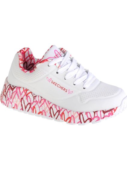 Fehér lány tornacipő Skechers Uno Lite