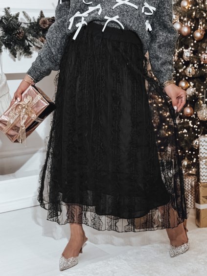 Fekete tüll maxiszoknya FLISS