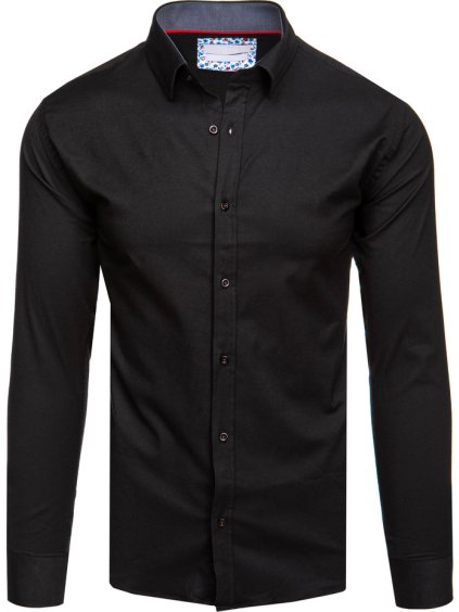 Férfi fekete ing, hosszú ujjú