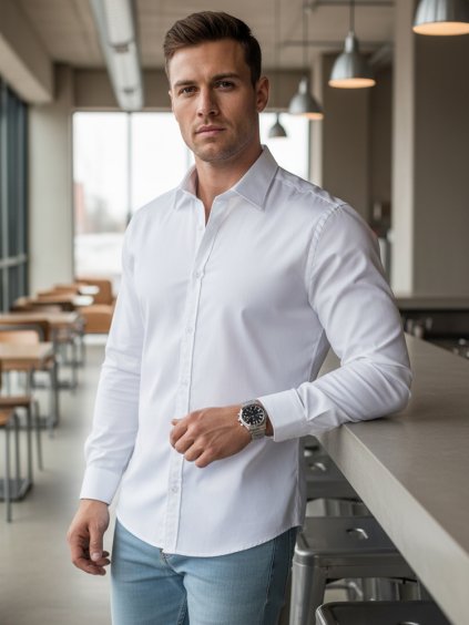 Fehér egyszínű ing