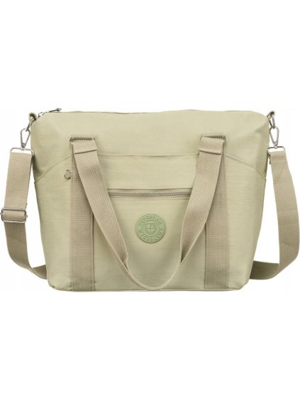 Peterson világoszöld nagyméretű textil shopper táska