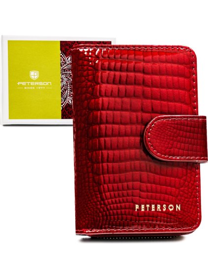 Peterson piros elegáns női pénztárca Y759