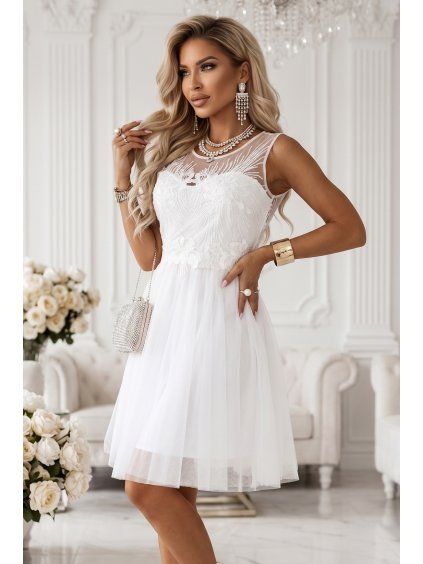 Numoco Basicbasic nőiNői tüll ruha Caterina S csipkefehér (Méret ONE SIZE)