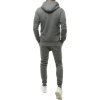 Antracit szürke férfi sportos szett cipzárral