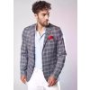 Sötétkék férfi kockás zakó