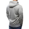 Szürke férfi pulóver kapucnvial