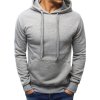 Szürke férfi pulóver kapucnvial