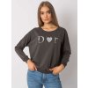 Sötétszürke női póló mintával