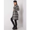 Fekete-fehér kockás női kabát