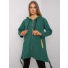 Sötétzöld női oversize cipzáras póló (Méret S/M)