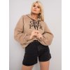 Bézs női póló felirattal