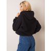 Fekete női kapucnis pulóver