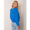 Sötétkék női cipzáras kapucnis pulóver