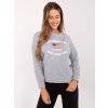 Világosszürke női póló mintával