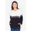 Pulóver két szín kombinációjában M511 Black-ecru