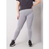 Világosszürke női leggings csíkokkal