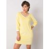 Világos sárga női bársony ruha