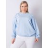 Világoskék női kapucnis pulóver