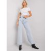 Világoskék női farmer harangalakú nadrág