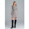 Szürke kockás kétsoros kabát